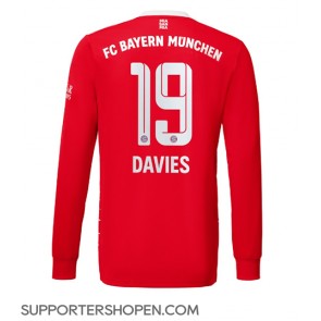 Bayern Munich Alphonso Davies #19 Hemma Matchtröja 2022-23 Långärmad